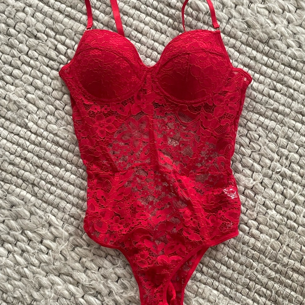 Red Lace Bodysuit